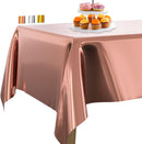 Disposable Table Cover Metallic Rose Gold 54" x 108"