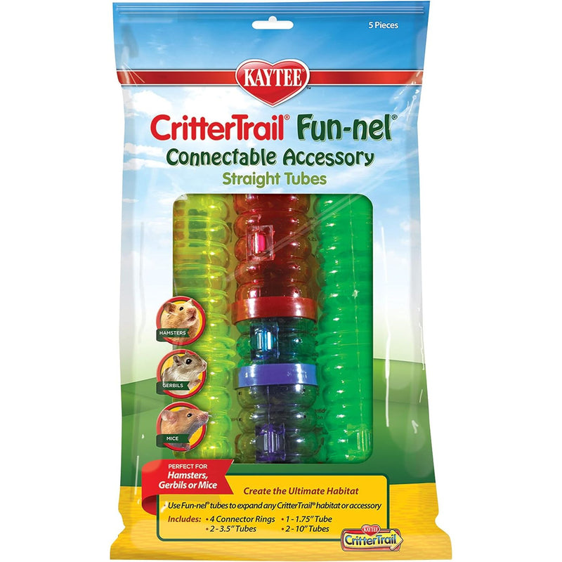 Kaytee CritterTrail Fun-nel 5-Pack Straight Small Animal Habitat Tubes