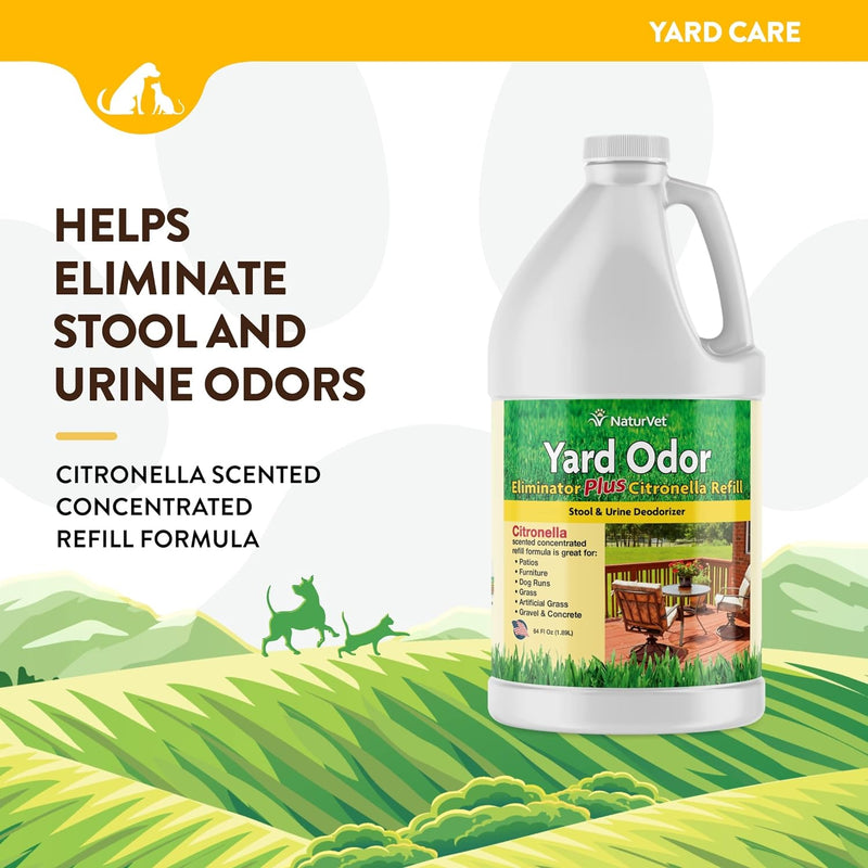 NaturVet Yard Odor Eliminator Plus Citronella Refill 64oz.