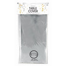 Disposable Table Cover Metallic Silver 54" x 108"