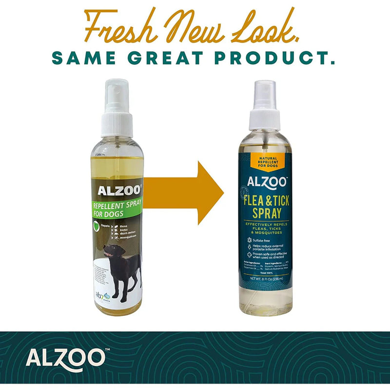 Alzoo Flea and Tick Natural Repellent for Dogs Spray 8 oz.