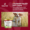 NaturVet Cranberry Relief Plus Echinacea Healthy Urinary Tract 60ct Soft Chews