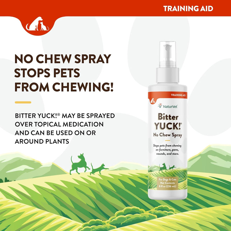 NaturVet Bitter Yuck! No Chew Spray Pet Training 16 oz.