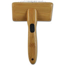 Bamboo Groom Slicker Brush with Stainless Steel Pins for Pets, Medium Pet Adventures Worldwide