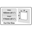 Cat Mate 4 Way Locking Cat Flap With Door Liner, White Closer Pets