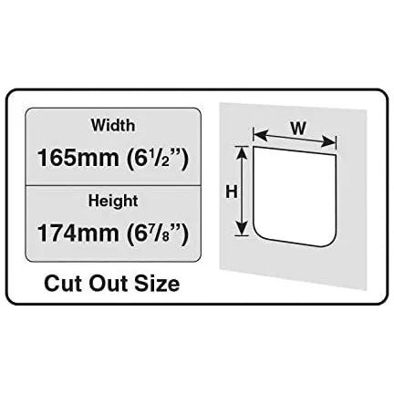 Cat Mate 4 Way Locking Cat Flap With Door Liner, White Closer Pets