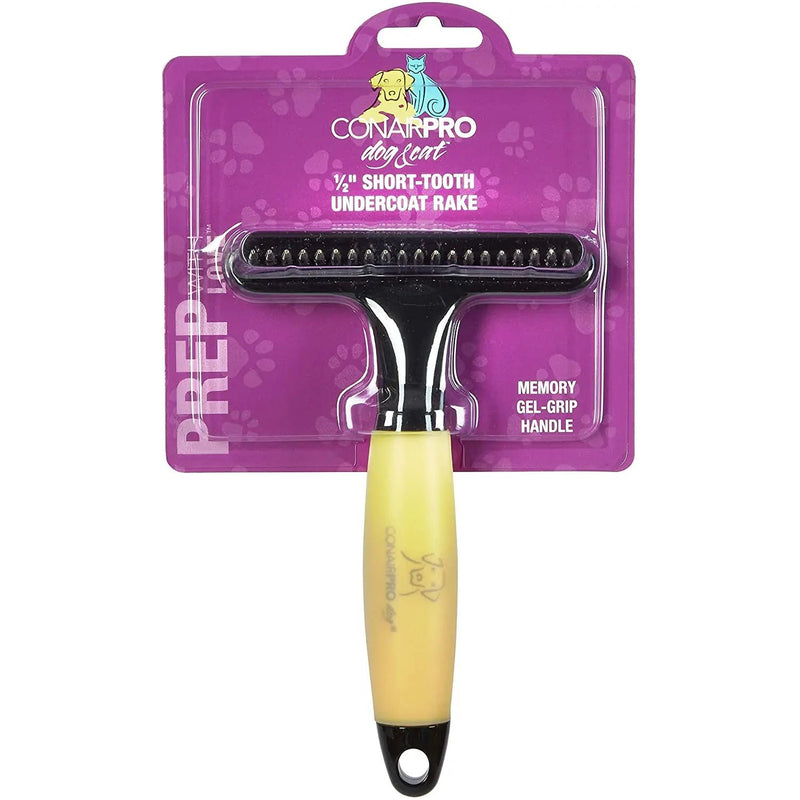 Conairpro Dog & Cat Short-Tooth Undercoat Rake 1/2-Inch ConairPro