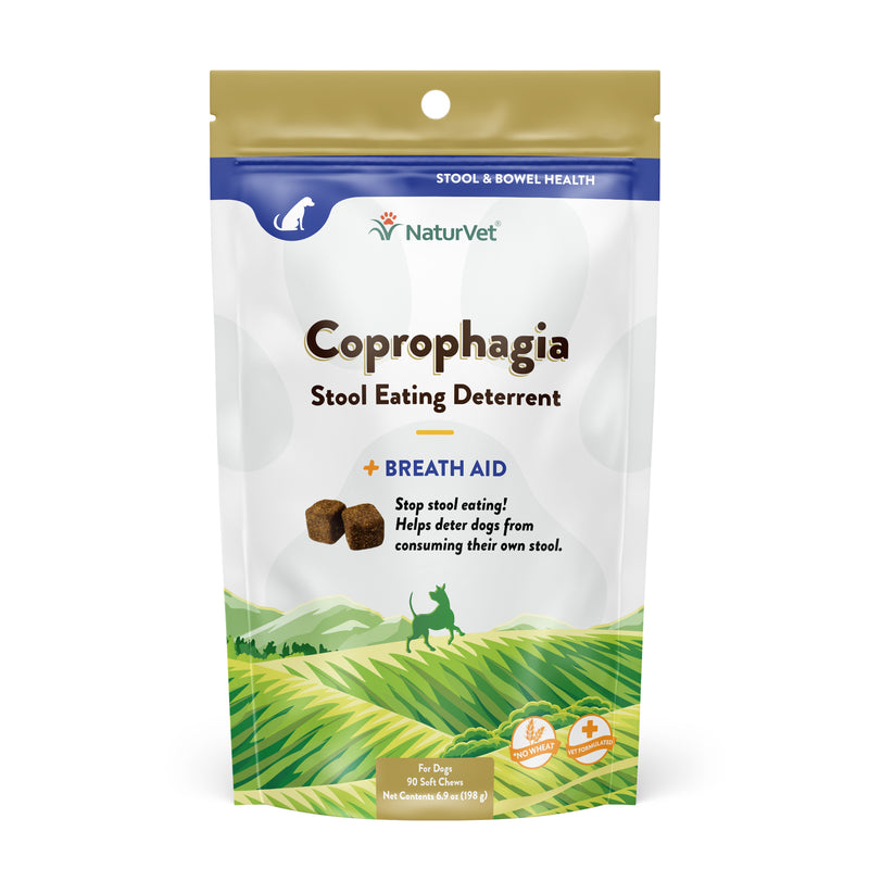 NaturVet Coprophagia Deterrent Plus Breath Aid Soft Chew 90CT Bag