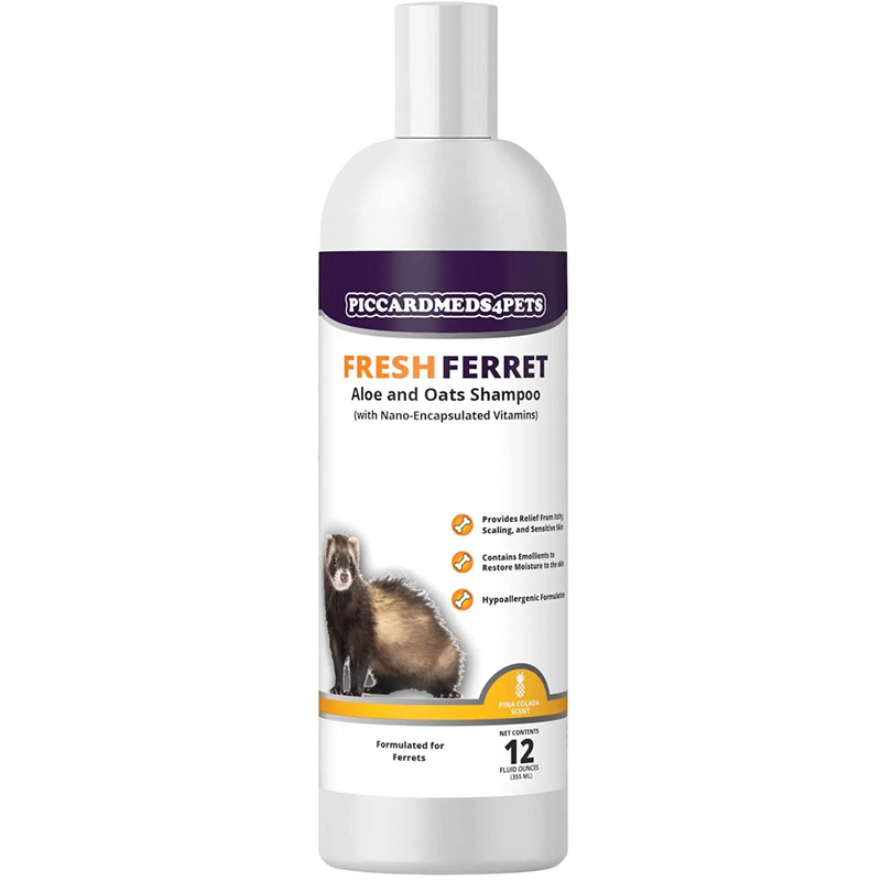 Piccardmeds4pets Fresh- Ferret  Aloe and Oats Shampoo 12 oz.