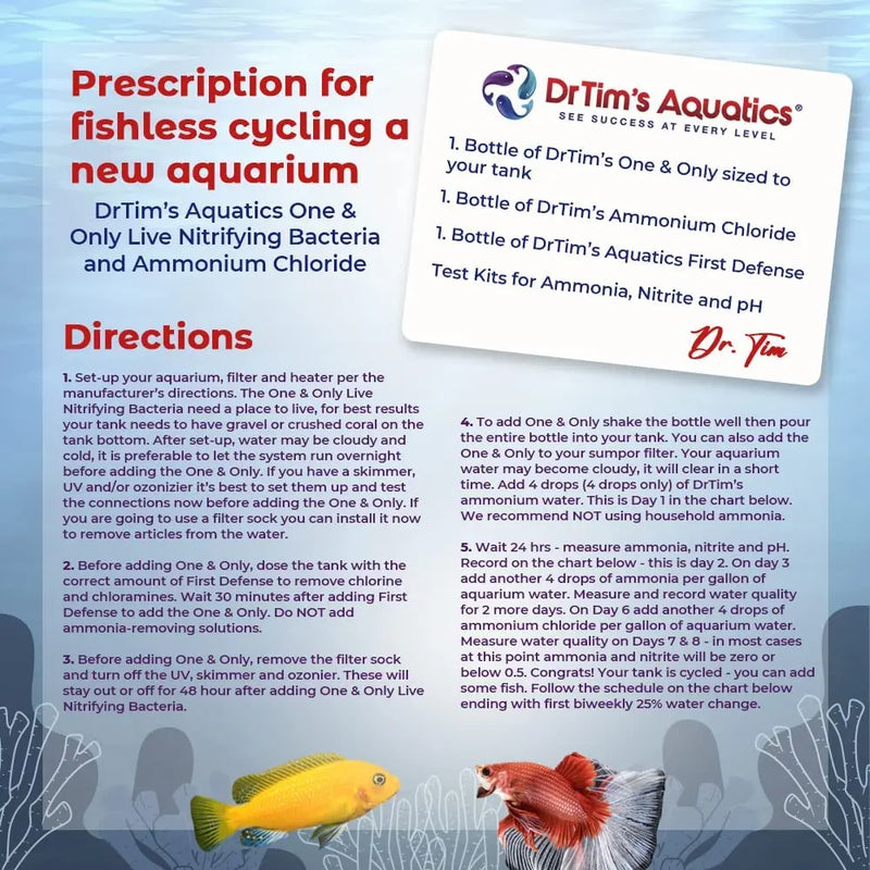 DrTim’s Aquatics Ammonium Chloride Aquarium Treatment 4 oz. Dr. Tim’s Aquatics