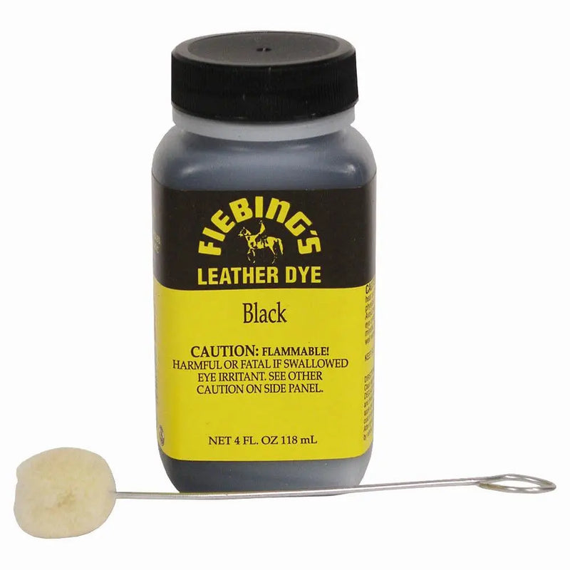 Fiebings Leather Dye Black With Applicator 4 oz. 2-Pack Fiebings