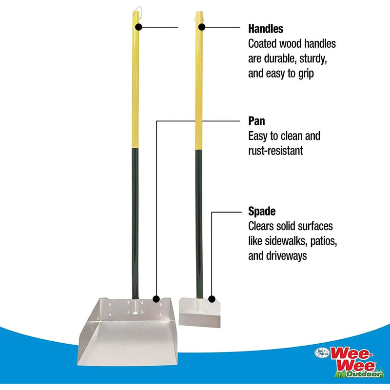 Four Paws Dog Poop Rake & Spade Set LG 9.5" X10" Four Paws