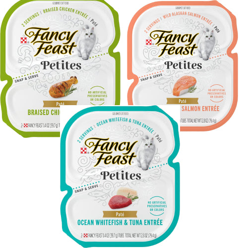 Purina Fancy Feast Gourmet Pate Wet Cat Food 3-Pack Variety 3CT 6 Servings