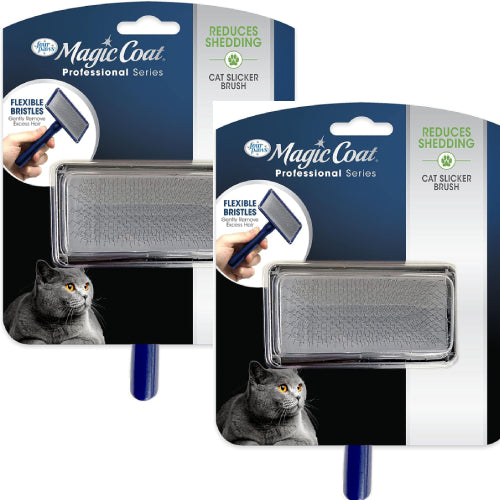 Four Paws Tender Touch Slicker Wire Brush for Cats 2-Pack