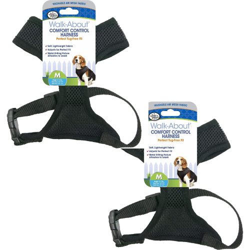 Four Paws Comfort Control Dog Harness, Red Medium 2-Pack