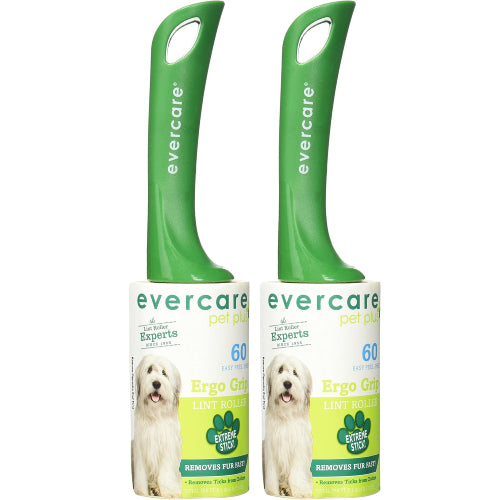 Evercare Pet Hair Pick-up Lint Roller 60 Layers Adhesive Roller 2-Pack