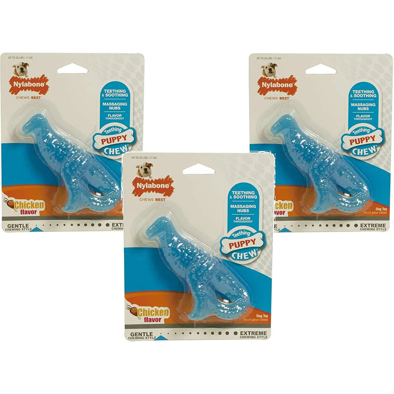 Nylabone Dental Dino Puppy Chew Toy, Regular Nylabone