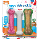 Nylabone Puppy Chew Toy & Treat Triple Pack SM/Regular, Pink Nylabone