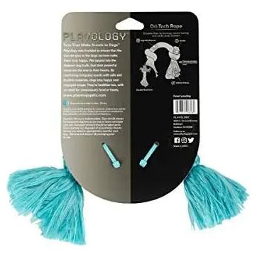 Playology Dri-Tech Rope Dog Toy Peanut Butter Scent, Small PLAYOLOGY