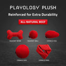 Playology Plush Squeaky Bone Dog Toy All-Natural Beef Scent, LG Playology