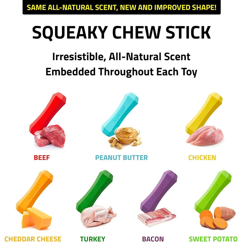 Playology Squeaky Beef Scent Chew Stick Dog Toy, Medium PLAYOLOGY