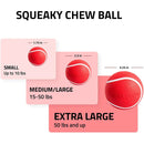 Playology Squeaky Chew Ball Dog Toy Natural Beef Scent, Med/Large PLAYOLOGY