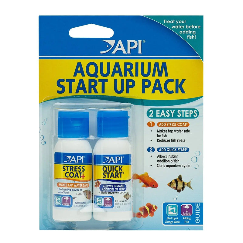 API Aquarium Start Up Pack with Stress Coat & Quick Start Water Conditioner 2-Pack API