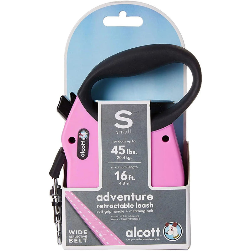 Alcott Adventure Retractable Reflective Belt Leash for Dogs Alcott