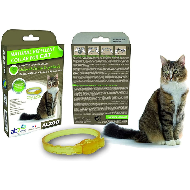 Alzoo Natural Flea Repellent Collar for Cats Alzoo