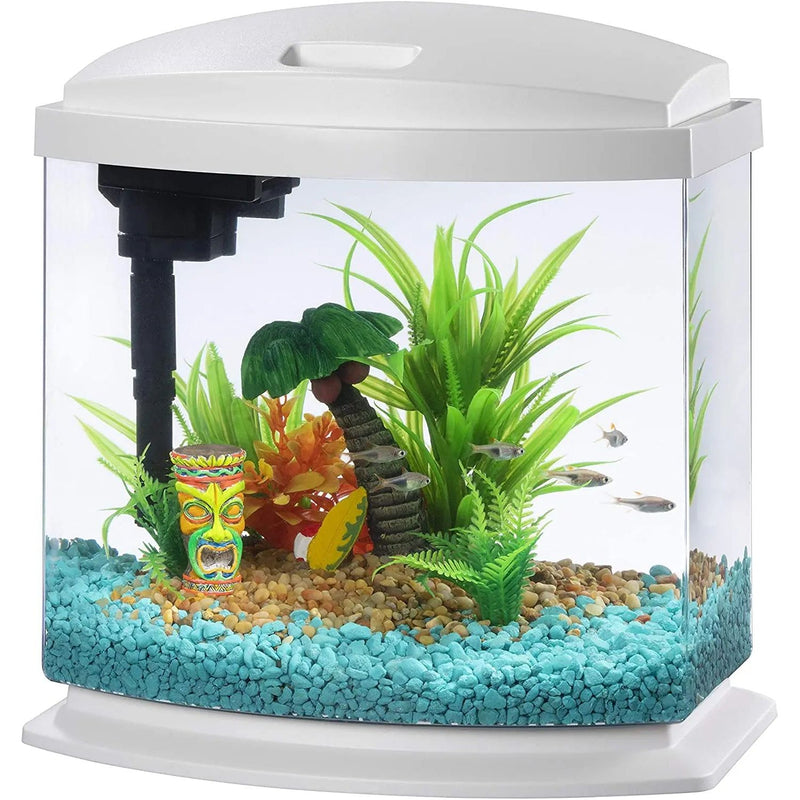 Aqueon LED MiniBow Aquarium Kit with SmartClean Technology White 2.5 Gallons Aqueon