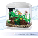 Aqueon LED MiniBow Aquarium Kit with SmartClean Technology White 2.5 Gallons Aqueon