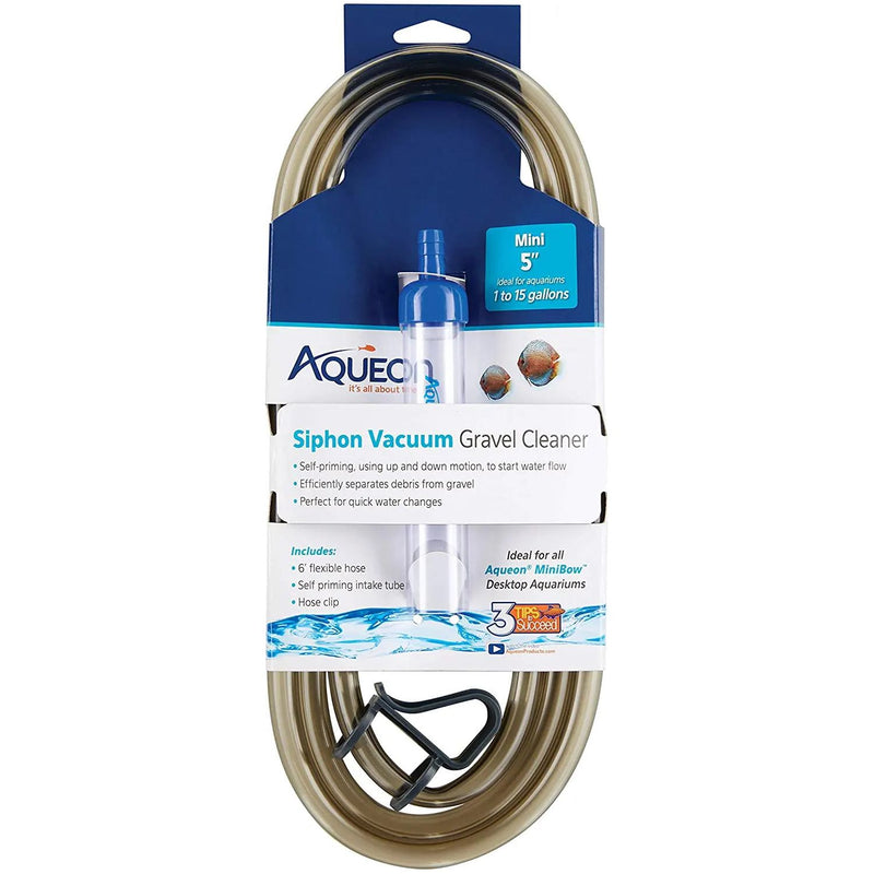 Aqueon Siphon Vacuum Aquarium Gravel Cleaner Mini, 5 Inches Aqueon