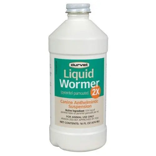 Durvet Pyrantel Pamoate Liquid Wormer Dogs Suspension 16 oz. Durvet