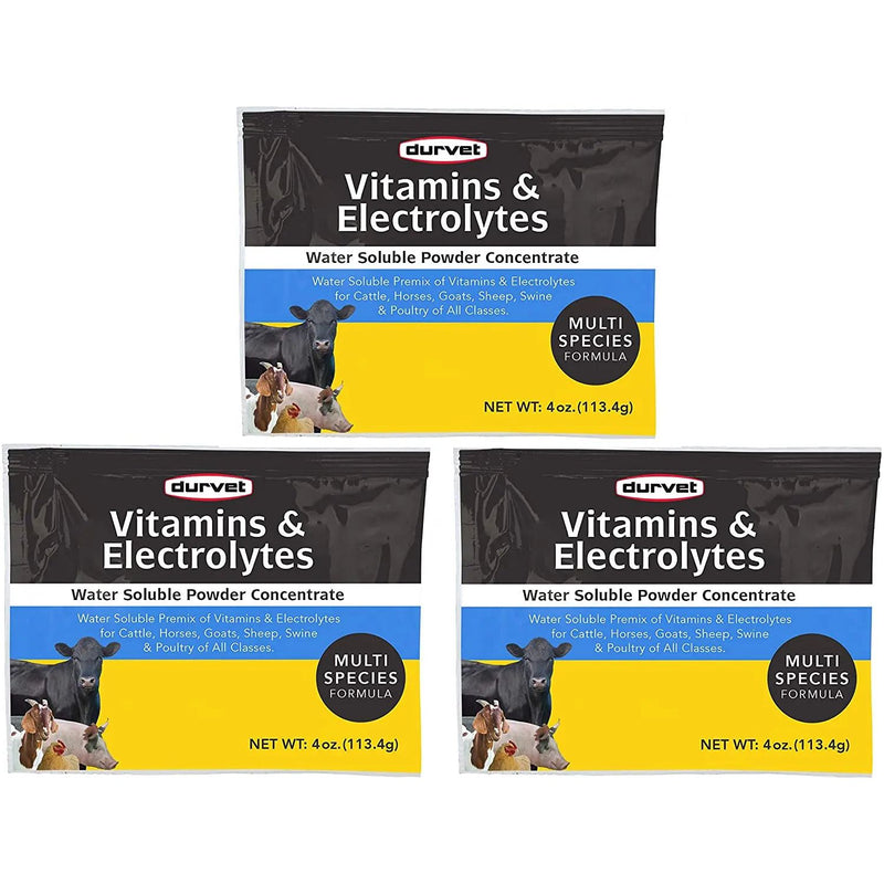 Durvet Vitamins & Electrolytes Concentrate 4 oz. 3-Pack Durvet