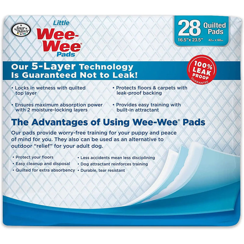 Four Paws Wee-Wee Little Pads for Small Dogs Training Pads 28CT Four Paws