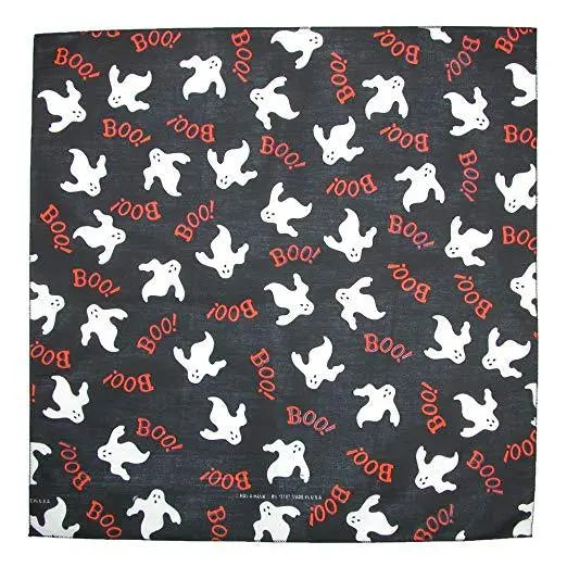 Glow in the Dark "BOO" Hav-A-Hank Halloween Bandana Made in USA Piccardmeds4pets.com