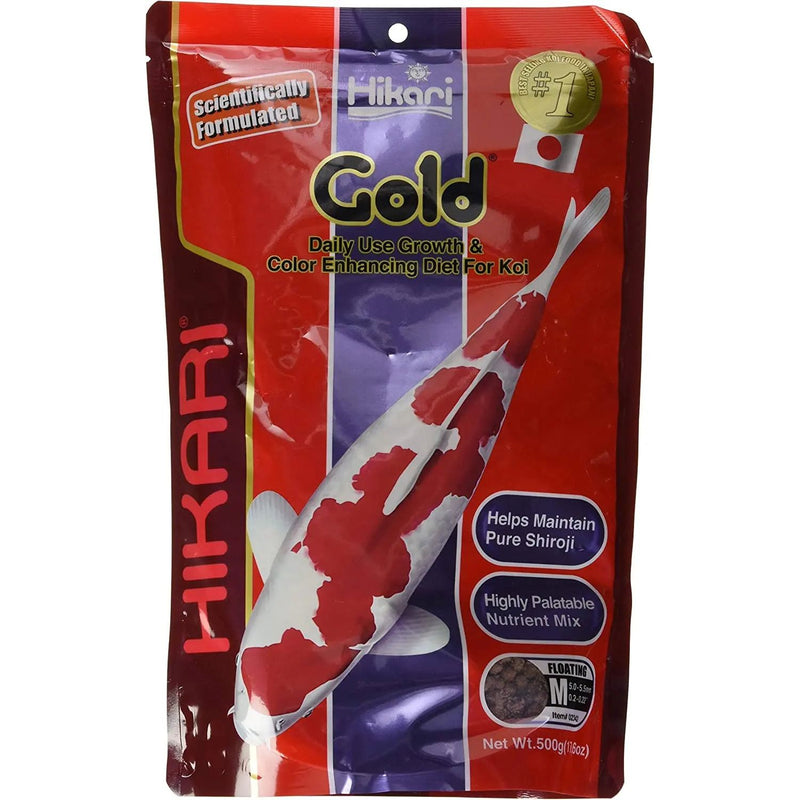 Hikari Gold Koi Food Med Floating Pellets Fish Diet 17.6 oz. Hikari