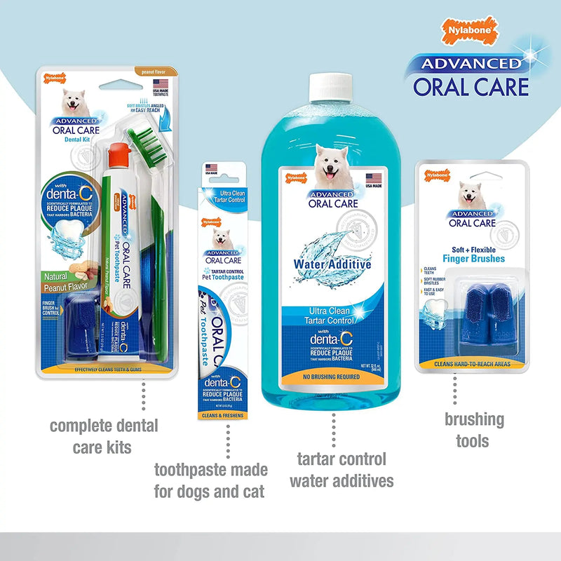 Nylabone Advanced Oral Care Senior Dog Dental Kit Nylabone