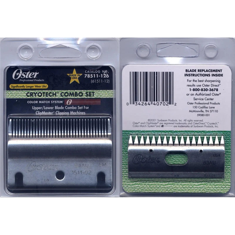 Oster Cryotech Blade Upper/Lower Combo 83AU/84AU Clipmaster Piccardmeds4pets.com