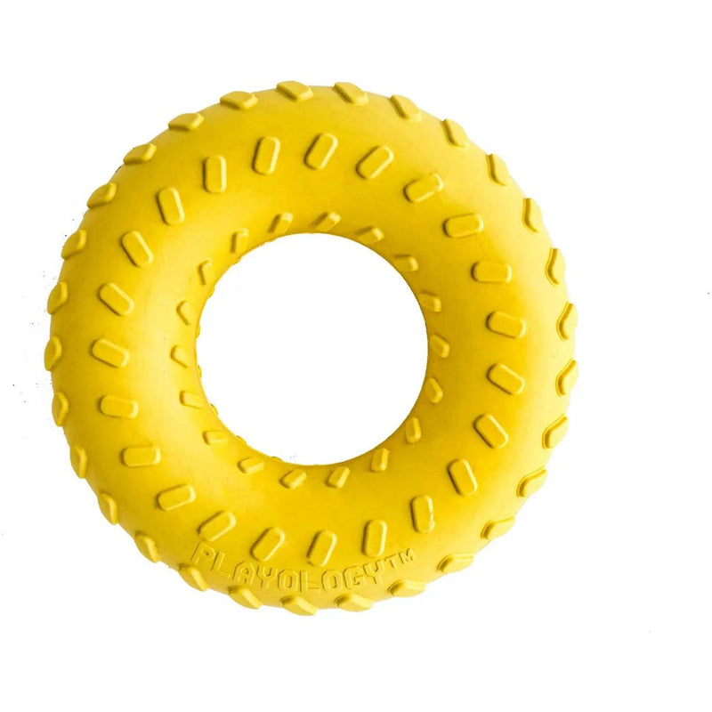 Playology Dual Layer Ring Dog Toy Chicken Scent, Small PLAYOLOGY