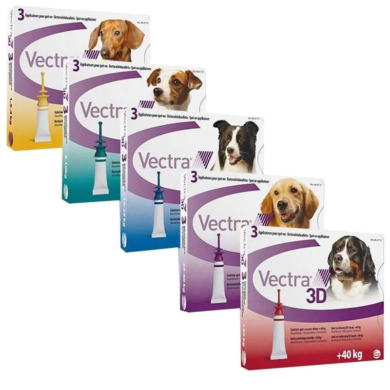 Vectra 3D Topical Spot on Flea & Tick Dogs Puppies 5-10 lbs. 3CT Ceva