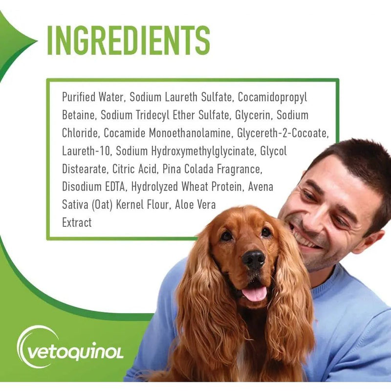 Vetoquinol Aloe & Oatmeal Pet Shampoo Soap Free for Dog & Cat 16 oz. Vetoquinol