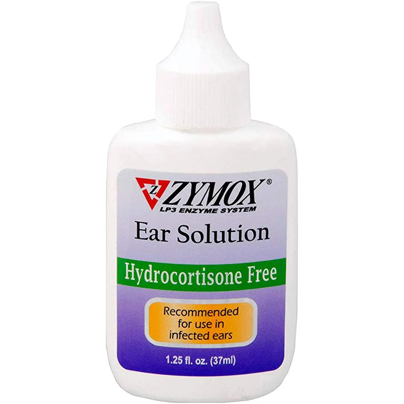 ZYMOX Otic Enzymatic Ear Solution for Dogs and Cats 1.25 oz. ZYMOX