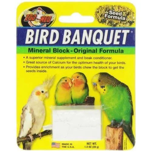 Zoo Med Bird Banquet Mineral Block Formula Food 1 oz. 3-Pack Zoo Med