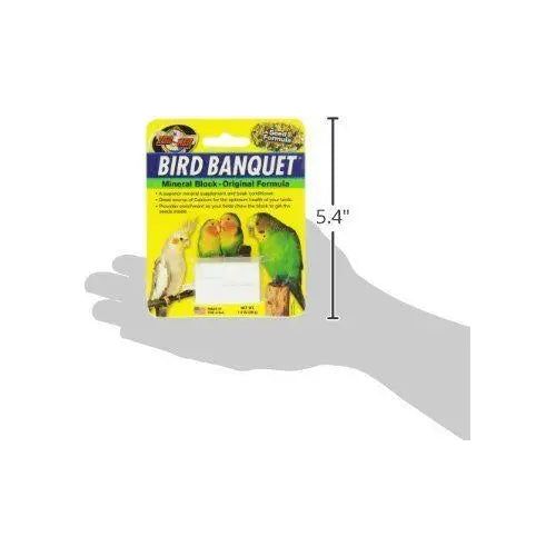 Zoo Med Bird Banquet Mineral Block Original Seed Formula Food 1 oz. Zoo Med