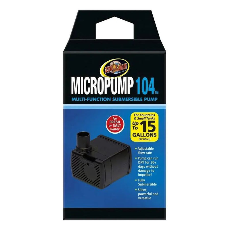 Zoo Med MicroPump 104 Multi Funtion Aquarium Submersible Water Pump Zoo Med