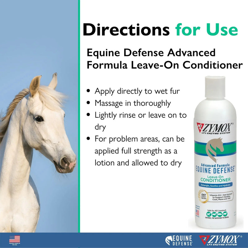 Zymox Equine Defense Advanced Formula Leave-On Conditioner 12 oz. ZYMOX