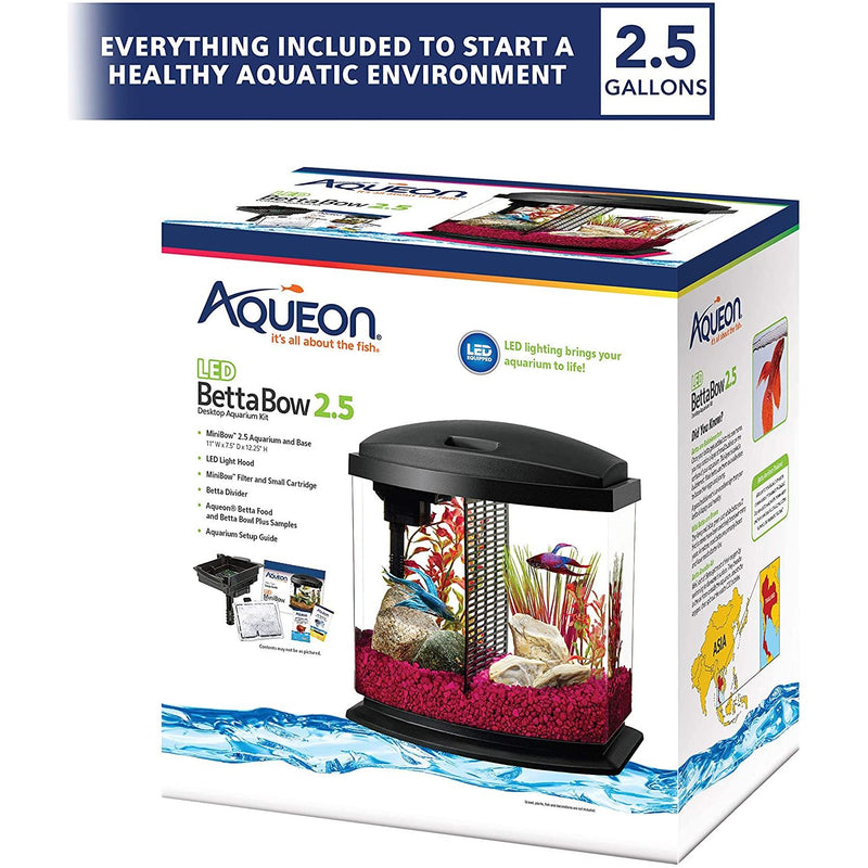 Aqueon LED BettaBow Kit SmartClean Black 2.5 Gallons Aqueon